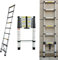 Scala Telescopica in Alluminio, 2,6 m, Scala Multifunzionale, Scala Allungabile Alluminio, Scala Pieghevoli Salvaspazio, Scala Retrattile Multifunzione, Antiscivolo, Portata 150 kg, EN131 ﻿