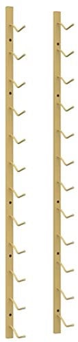 vidaXL Casier à Vin Mural pour 12 Bouteilles Etagère de Stockage Etagère à Boisson Porte-Bouteilles Casier de Stockage de Whisky Doré Fer