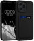 kwmobile Case Compatible with Apple iPhone 14 Pro Max Case - TPU Phone Cover with Credit Card Holder - Black