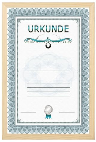 IDEAL TREND Holz Dokument Bilderrahmen Urkunde Diplom Foto Rahmen Plexi S111 Poster: Farbe: Natur | Format: 21x29,7 A4