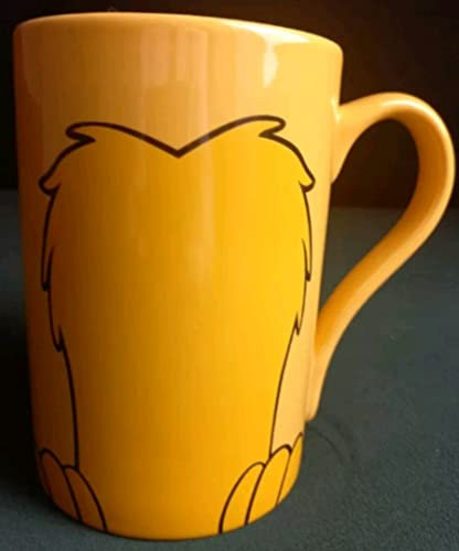 Disney Exclusive - Tazza alta in acciaio INOX con immagine di Simba, 350 ml, colore: Giallo