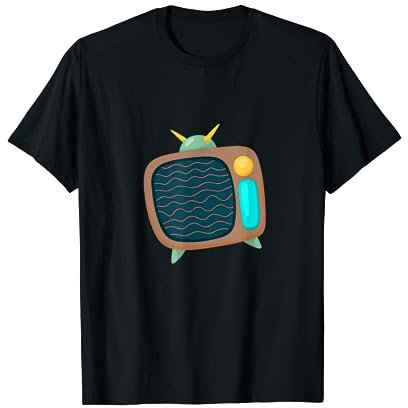 lustiger Retro Fernseher, TV Total Vintage T-Shirt Print T-Shirt