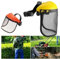 TANIASHOP Visiera a Rete Protettiva Visiera di Sicurezza con Rete Regolabile Maschera di Protezione per Decespugliatore Tagliaerba Motosega Protezione Giardinaggio Sicurezza Lavoro