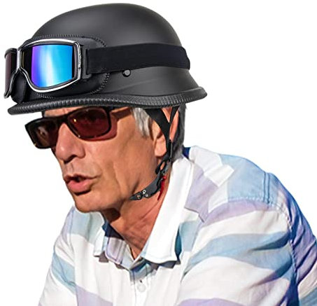 Stronrive Motorrad-Halbschalenhelme | Half-Face-Baseball-Schutzhelm,Biker Scooter Touring mit Visier Tool Safety Hat für Herren