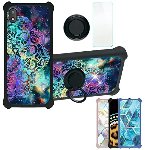 Aroepurt Hülle Für Gigaset GS110 hülle Kompatibel mit Gigaset GS110 Hülle Case Handyhülle Schutzhülle Cover [Mit 9H Härte HD Schutzfolie] PC + Silikon Ständer IMDH-HTT