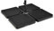 COSTWAY Dalle Parasol Déporté Lot de 4, Lestage Poids Parasol Carré en HDPE à Remplir 13 L d'eau ou 19,5 Kg de Sable, Base pour Parasol avec Poignée, Rond, Protection UV, 100 x 100 x 7 cm
