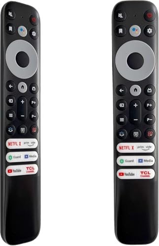 FOXRMT Replacement TCL Remote Control RC902V for TCL Android TV Mini-LED QLED 4K UHD Smart TV with Netflix, YouTube, Guard, Media and TCL Channel