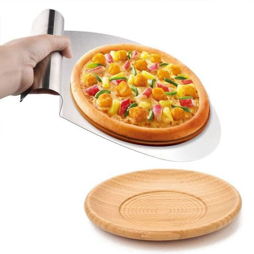 Tortenheber Edelstahl - 26cm Formstabiler Kuchenheber Tortenretter flach für Torten-Zubereitung und Pizzaschieber