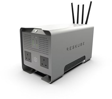 Reskube Home Pro: Uninterruptible Power Supply & Internet for Remote Workers and Small Offices - 4G LTE Wi-Fi Router, Remote Management System, UPS, Surge Protection, Certified for Home Use (UKCA/CE)