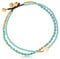 Made by Nami Surfer Fußkettchen mit Perlen Damen & Mädchen - Handmade Festival & Strand Accessoires - Goa Hippie Fußkette - Fußband Bunt Orientalisch (Turquoise Pearl)
