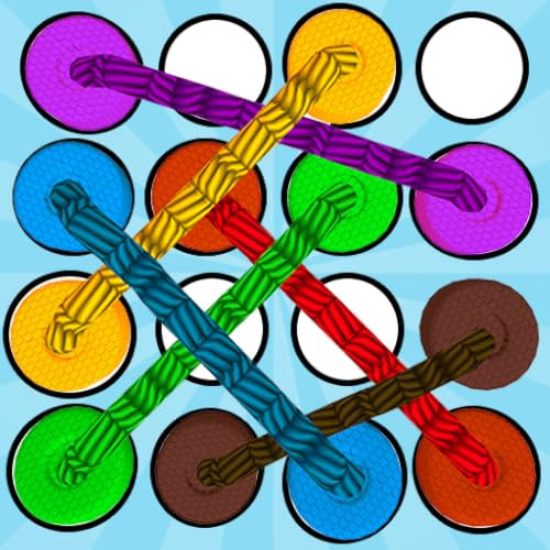 Twisted Ropes Tangle Master Wood Rope Knots Sorting Puzzle 3d:Wood Color Ropes Untie Master Ultimate Brain Puzzle Challenge Game