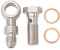 Raccordo Banjo Per Tubo Freno, Bullone Banjo Singolo, Banjo Alimentazione Olio Turbo Cuscinetto Ad Alto Carico in Acciaio Inossidabile da 4an a M12x1,25 Mm Kit Bulloni Banjo con Foro da 4,2 Mm
