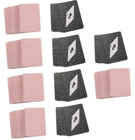 VICASKY 10 Stück-Pack Kleine Spielkarten Pokerkartenspiel Rot Schwarz Tragbares Kleiner Kartenspiel Für Party Spieler Kartenspiele Geschenk Für Reisen Und Spieleabend