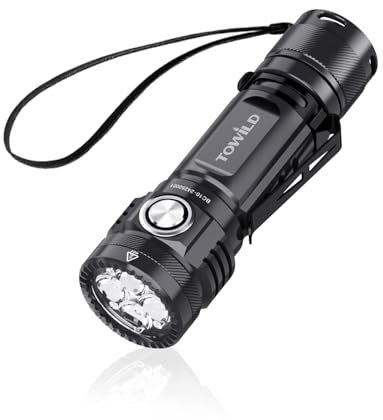 towild BC10 4000 Lumen LED-Taschenlampe - 5000mAh USB-C EDC-Lampe Wiederaufladbar Superhelle LED Taktische Taschenlampe 6 Modi IPX8 Wasserdicht Leicht & Kompakt mit Bis zu 15 Tagen Laufzeit