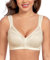 Curyon Women's Front Closure Back Support Minimizer Bra Full Figure Jacquard Nude 38E