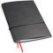 X17-A6 Notizbuch/Personal Organizer | 7mm dünn | grau; aus recyceltem Leder. Nachfüllbar. Notizheft (gepunktet) mit Lesezeichenband, Made in Germany.