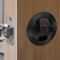 SANGRENSHEN Sliding Door Lock Pocket Door Indicator Lock Flush Handles Latch Privacy Bed/Bath Latch for 3cm to 5cm Thickness Door Black