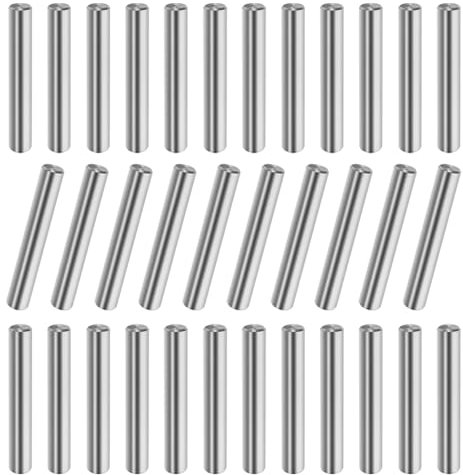 Aoyswuz 45 pezzi Cilindrica Perno M6 x 40 mm Perno di Posizionamento Acciaio Inossidabile 304 Spina Centraggio per Fissare Assi di Legno e Collegare Mobili