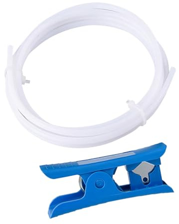QitinDasen 2 Meter 3D Drucker PTFE Teflonschlauch mit Schlauchschneider, AD 4.0 mm/ID 2.0 mm, 3D Drucker PTFE Teflonrohr, für 1.75 mm Filament 3D Drucker