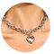 WOWORAMA Silver Chunky Chain Necklace for Women Big Puffy Heart Pendant Necklace Thick Chunky Link Chain Choker Necklaces Toggle Clasp 19 Inches