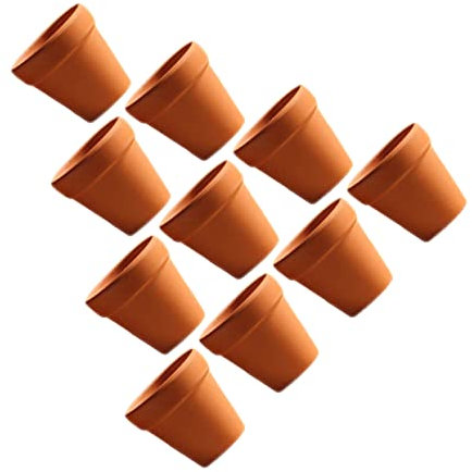 Milisten Pots De Fleurs en Terre Cuite - Lot de 20 Mini Pots Décoratifs avec Drainage Parfaits pour Lapprentissage des Enfants