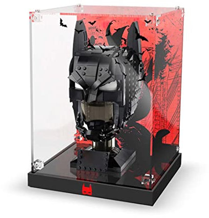 Acryl Vitrine für Lego Batman Helm 76182, 3MM Acryl Schaukasten für Lego 76182 (Nicht Enthalten Klemmbausteine Set)