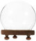 PAMINGONO Glasabdeckung Anzeige Lichterkette Kuppel unsterbliche Blumenkuppel Andenken Vitrine Votivhüllen dome living room decoration Glocke Glaskuppel Vitrine zum Ausstellen Holz