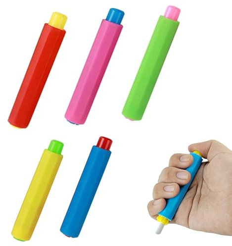5 Kreidehalter aus Kunststoff, Kreidestifthalter, Kreidehalter, Kreidehalter für Büro, Schule, Zuhause