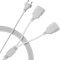2M Schutzkontakt Verlängerungskabel 1-2 Euro Stecker Verlängerungskabel Typ C 0,75 mm² Max. 2,5A/250V Eurostecker Verlängerung für TV PC Monitor Haushaltsgeräte Weiß