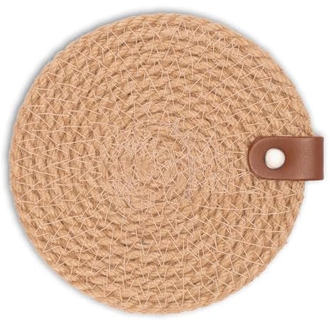 Decorasian Glasuntersetzer aus Juteseil – Untersetzer für Gläser und Getränke – Dekorative Getränkeuntersetzer & schützende Unterlage für Ihren Tisch, 13cm - 12 Stück