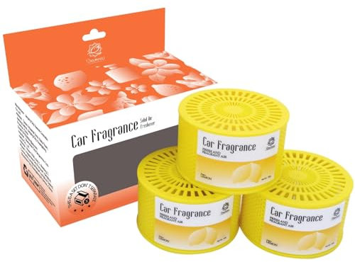 Q QXUNMU Auto Duft Lufterfrischer Set für Auto und Zuhause, Geschenkbox mit 3er-Pack Zitronen Car Scents-auto duft personalisiert/duft auto innenraum-Perfekte Geschenke für Männer und Frauen, 645g