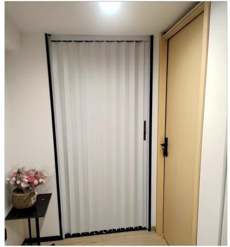 falttür Effektive Schalldämmung Falttüren, 61 70 81 86 90 cm Breite Trenntür for Balkon, Garten & Schlafzimmer, 203 213 cm Höhe Tragbare Tür mit Schloss(H 213cm/84in,W 158.5cm/63in)