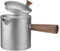 Xiuganpo 580 Ml Camping-Wasserkocher aus Reinem Titan mit Holzgriff und Feinmaschigem Filter, Kochtöpfe für Lagerfeuer, Tee- und Kaffeekessel, Herdplatte für Camping, Outdoor-Küche,