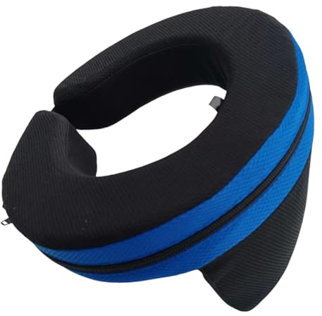 Hzoibyze Go Kart Nackenstütze, Ergonomisch, Vielseitig, Atmungsaktiv, Nackenschutz für Spieltraining, Wettkampftraining, Blauer Erwachsener