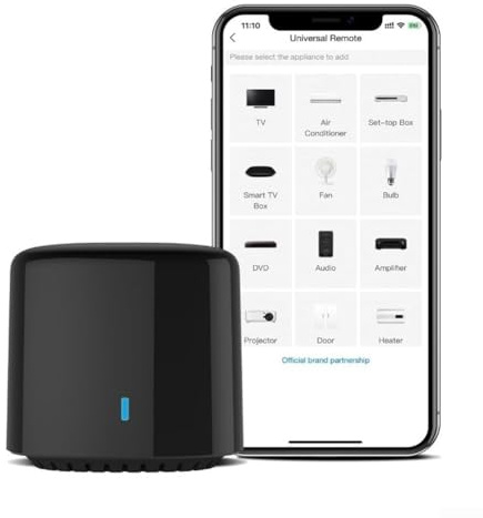Smart WiFi und IR Remote Control Hub mit Sprachsteuerung für Alexa und Google Assistant, unterstützt 50000+ Infrarotgeräte einschließlich Fernseher und Klimaanlagen