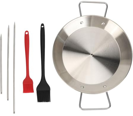 Grill à brochettes vertical, grill BBQ vertical en acier inoxydable avec brochettes détachables, base en bol pour des kebabs juteux de poulet et de poisson, grill multifonctionnel (Avec un pinceau)
