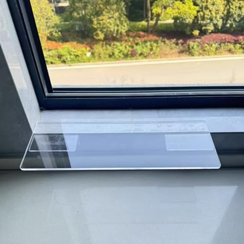 FOELANNE Fensterbankverlängerung aus klarem Acryl, Acryl-Fensterbank- und Thekenverlängerungsbrett, transparent, mehrere Größen(50 * 15cm)