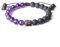 COAI Geschenkideen Unisex Heilstein Armband aus Lava und Amethyst mit Buddha Kopf Charm