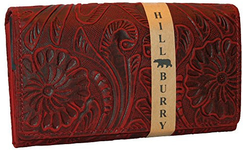 Hill Burry Neue Geldbörse Leder Damen Top Qualität Rot NEU