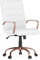 Flash Furniture Girelle Executive in pelle bianca/oro rosa, 61 cm P x 58,4 cm L x 103,5 cm H