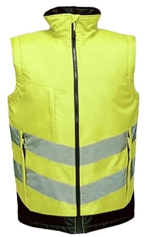 Regatta Professional Mens Hi Vis Pro Body Warmer (M) (Yellow/Navy)