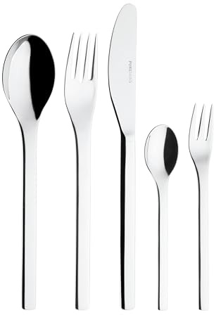 PURESIGNS Besteckset 88-teilig Edelstahl 18/10 poliert ONE für 12 Personen | rostfrei & spülmaschinenfest
