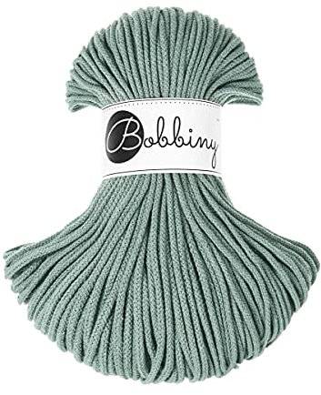 Bobbiny Makramee Garn 3mm (Farbe Laurel 100 Meter) Textilgarn, Baumwollschnur, Rope Garn, Macrame Cord, Baumwollkordel