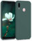 kwmobile Funda para Huawei P20 Lite Carcasa - Ultrafina de TPU y Silicona con Bordes elevados anticaídas - Azul Verdoso