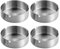 Pack of 4 Round Stainless Steel Cigarette Ashtray Set for Outdoor and Home (Medium)