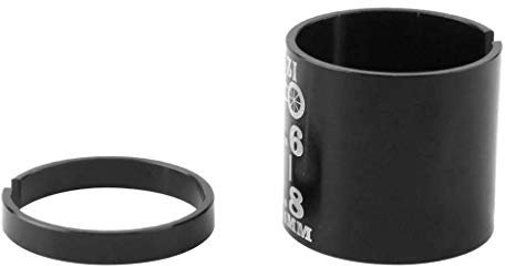 Fahrrad-Vorbau-Gabel-Unterlegscheiben-Adapter, 28,6 mm auf 31,8 mm Lenker-Unterlegscheiben-Verlängerungsadapter – Schwarz
