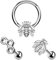 Melighting 16G Knorpel Ohrringe Biene Helix Piercings Conch Piercings 316L Edelstahl Tragus Ohrstecker 3 Stück Knorpelpiercing Set