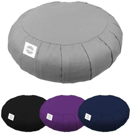 Vivezen - Pouf, zafu, coussin de méditation, yoga - Rond - 38 x 38 x 13 cm - Plusieurs coloris