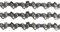 Nemura Lot de 3 Chaînes de tronçonneuse - Guide de 45cm - 72 Maillons Entraîneurs - Pas 325 - Jauge 0.58 (1,5mm) - Pièces détachées de qualité professionnel pour outillage - Marque Française