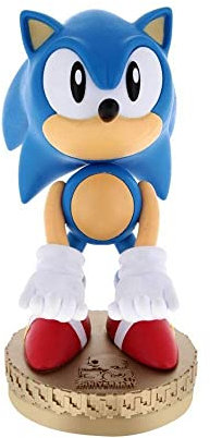 Exquisite Gaming - Cable Guy Sonic the Hedgehog Edición 30 Aniversario de Sega, Soporte de Sujeción o Carga Para Mando de Consola o Smartphone. Producto con Licencia Oficial Sega